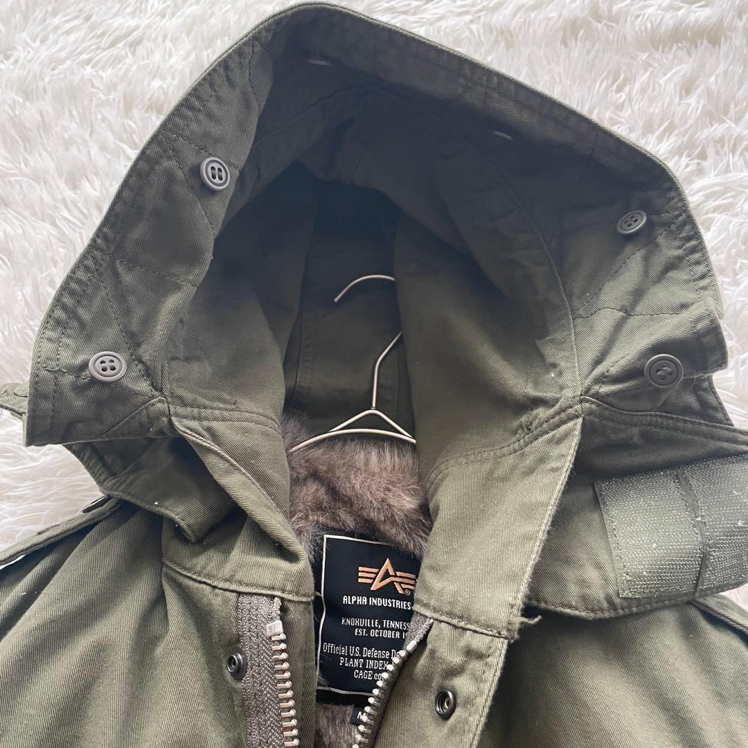 X-girl ALPHA INDUSTRIES 2way ファー　モッズ コート