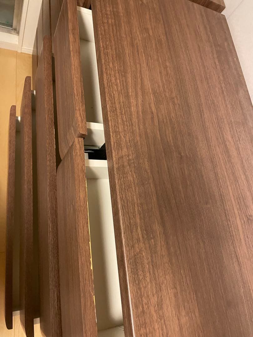 ニトリ　木製チェスト　レール付き
