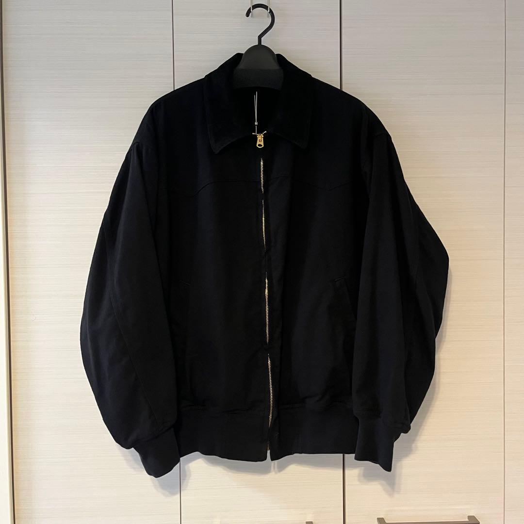 【1】COMOLI 26ss ブラックドリル ジップジャケットblack