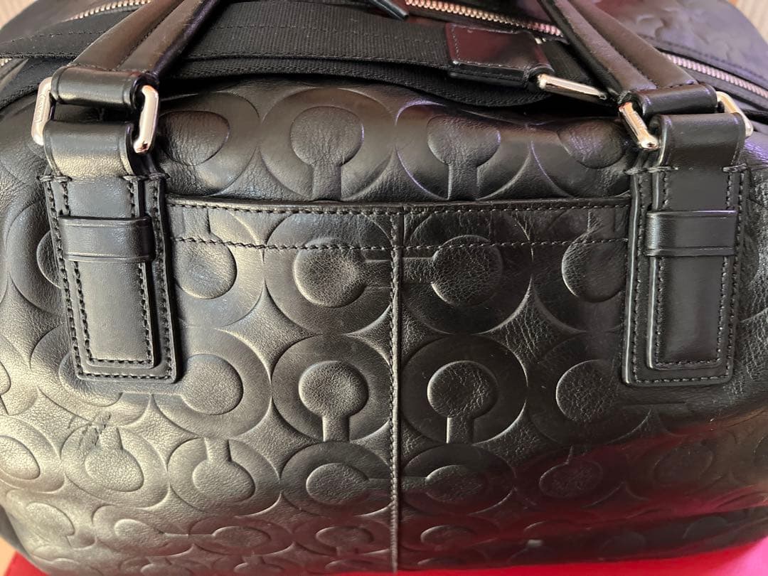 片岡無双 さま専用‼️COACH オプアート エンボスド レザー ボストンバッグ