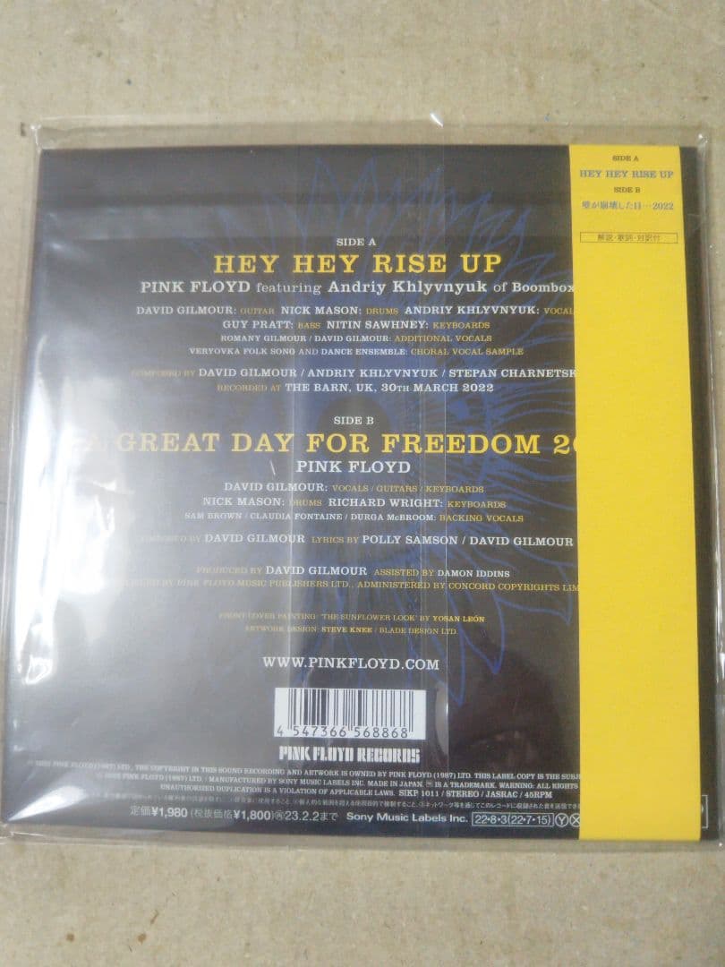 HEYHEYRISEUP(ClearVinyl)レコードピンクフロイド