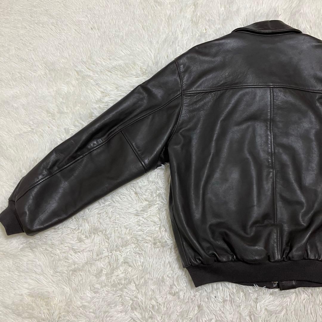 【美品】L.L.Bean A-2 レザージャケット USA製 ブラウン L