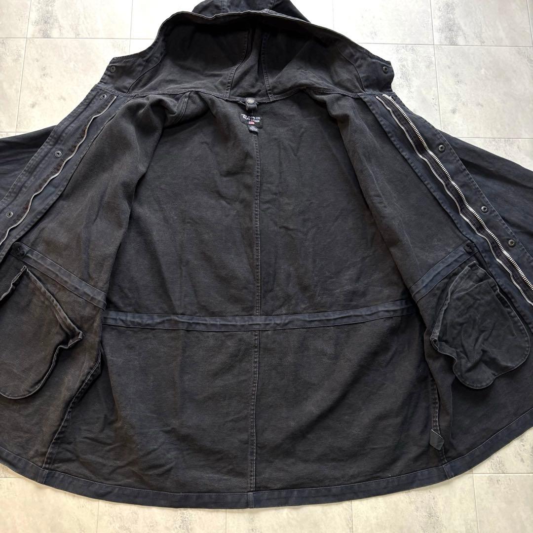 【90s】Ralph Lauren black denim mods coat
