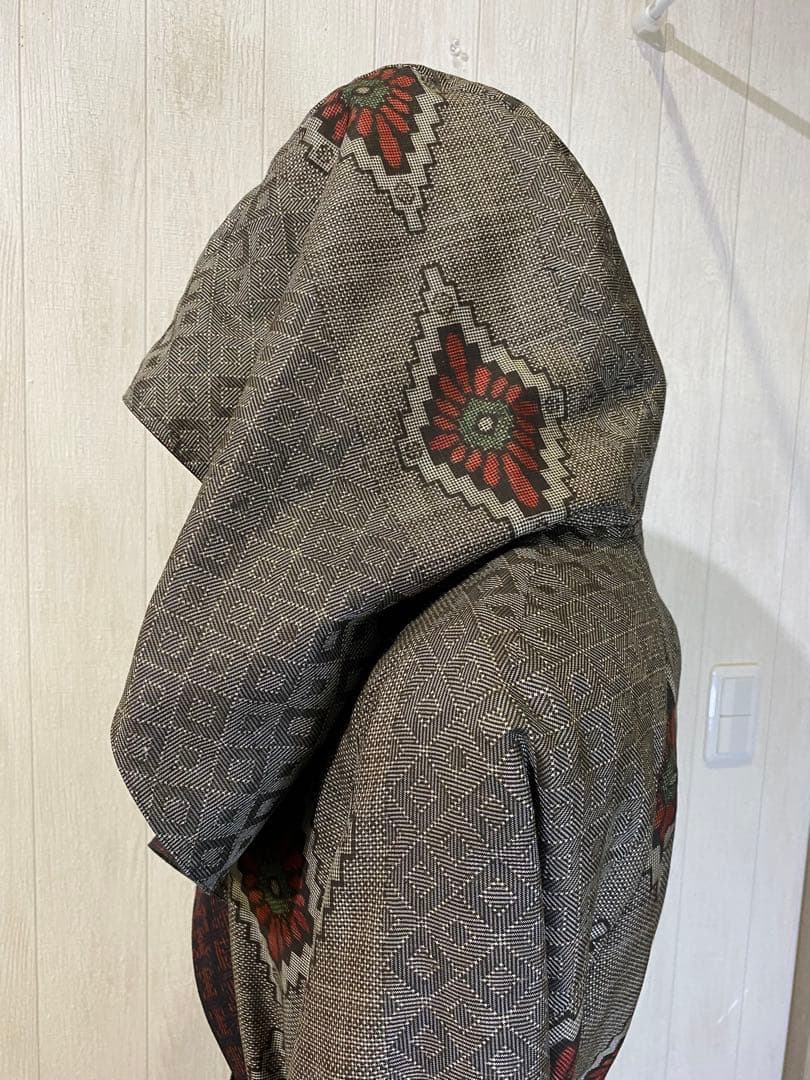 龍郷 大島紬 結城紬 リバーシブル フードコート