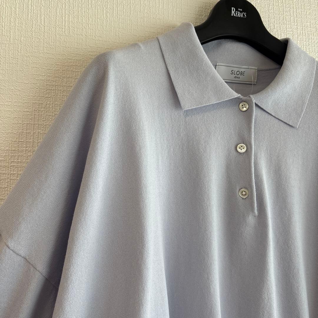 SLOBE IENA スローブイエナ ウォッシャブルニット ポロシャツ