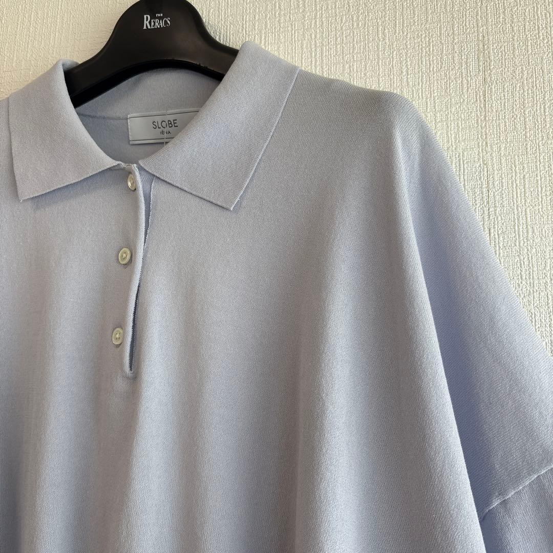 SLOBE IENA スローブイエナ ウォッシャブルニット ポロシャツ