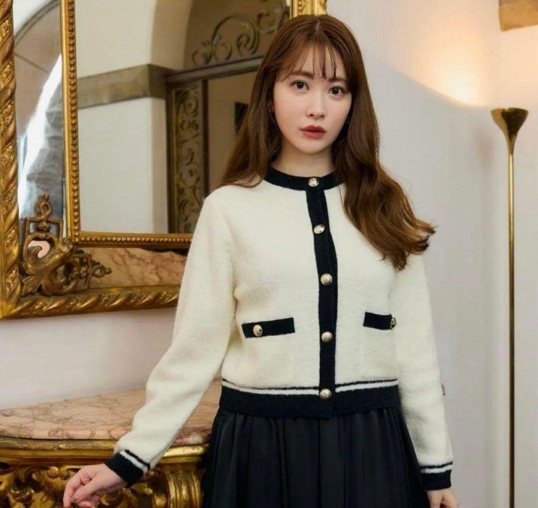 herlipto ☆Boucle Bicolor Knit Jacket