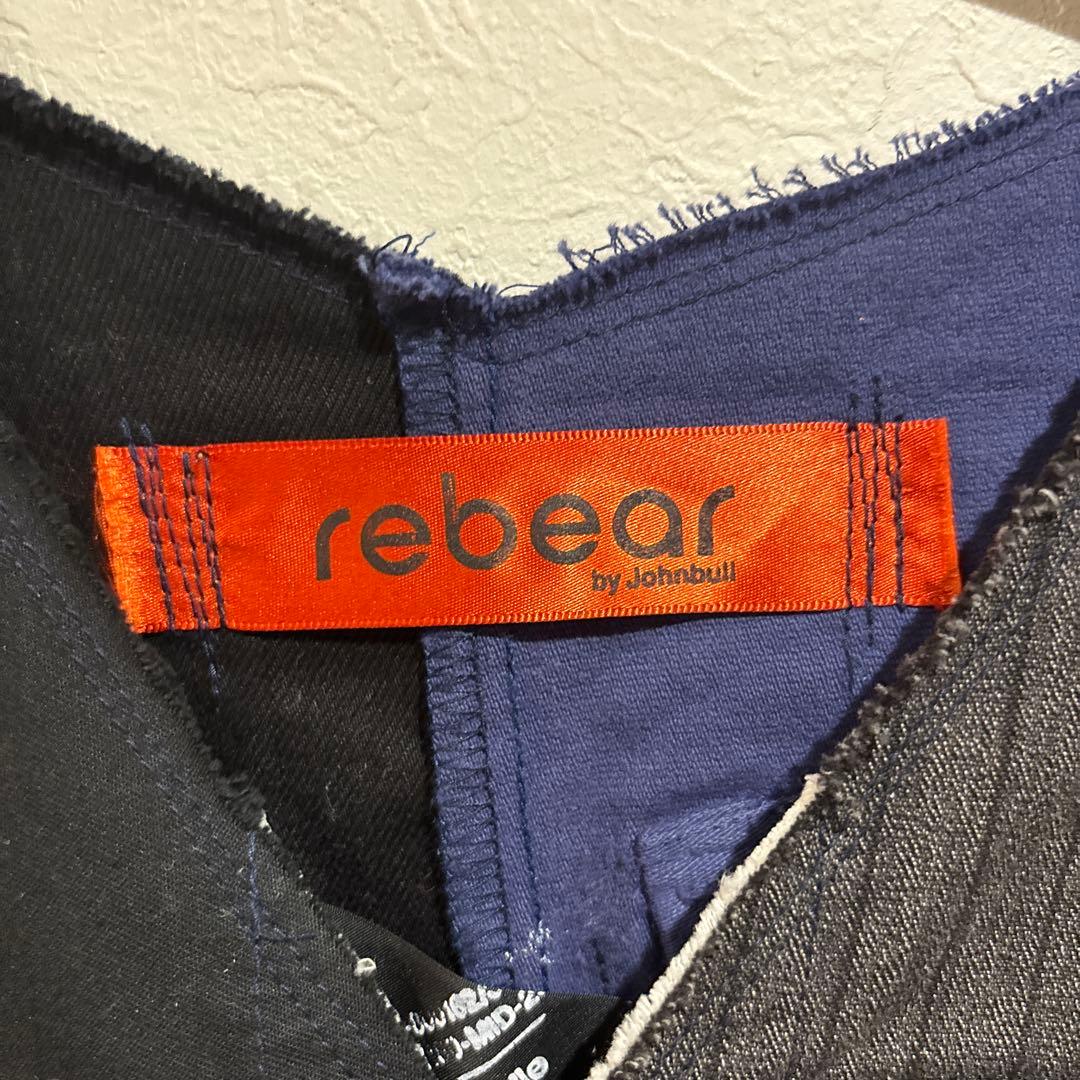 rebearbyjohnbullジョンブル パッチワークノーカラーカバーオール