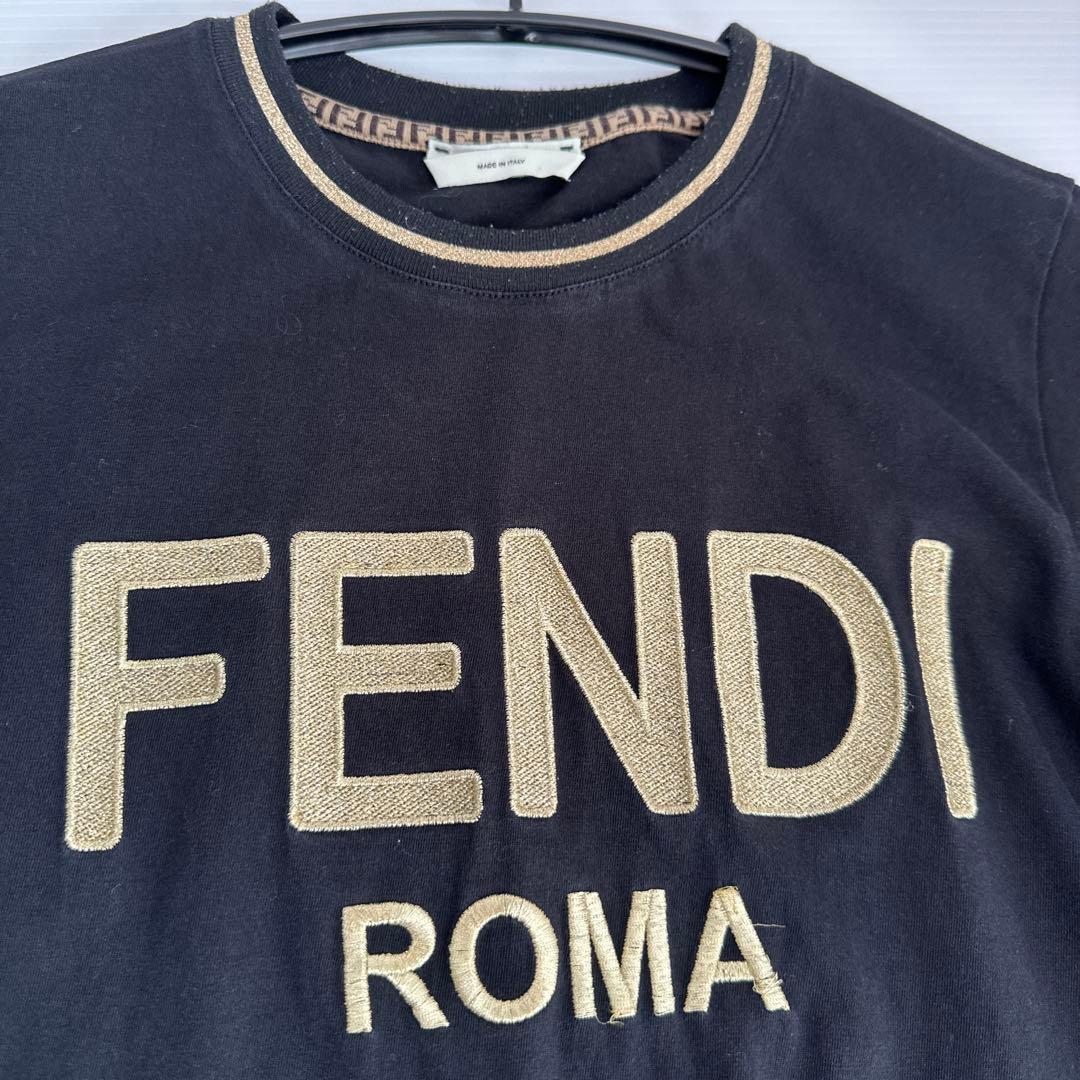 FENDI ブラック Tシャツ XXS