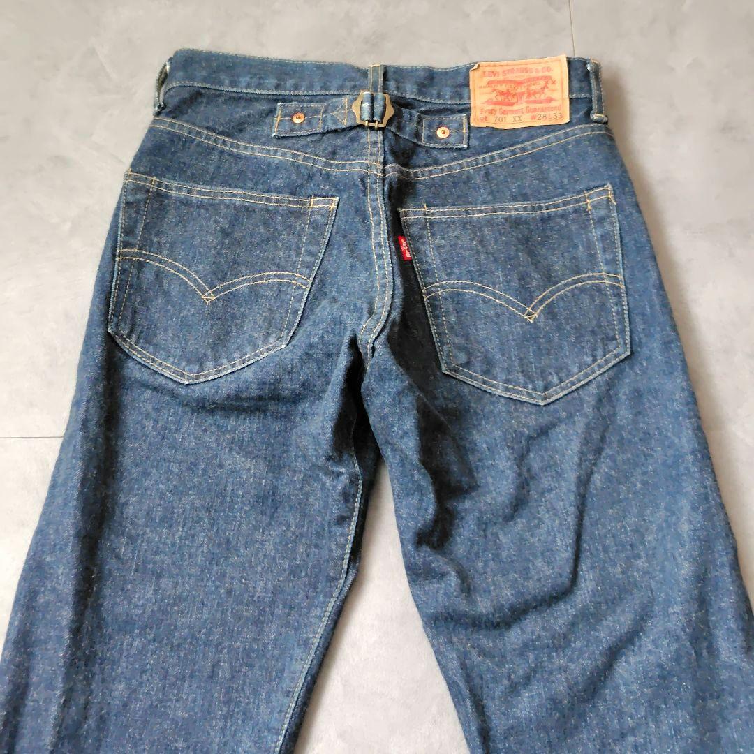 リーバイス 701xx シンチバック モンローデニム 日本製 W28 90s