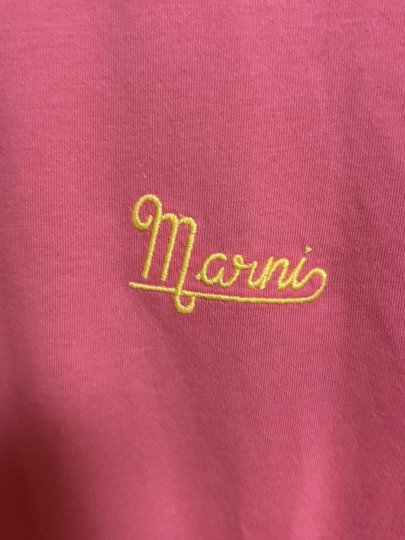 MARNI マルニ　新品未使用　ピンク 刺繍　半袖Tシャツ