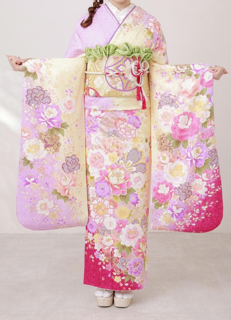 ≪美品≫振袖単品【869】【150cm~160cmの方用】