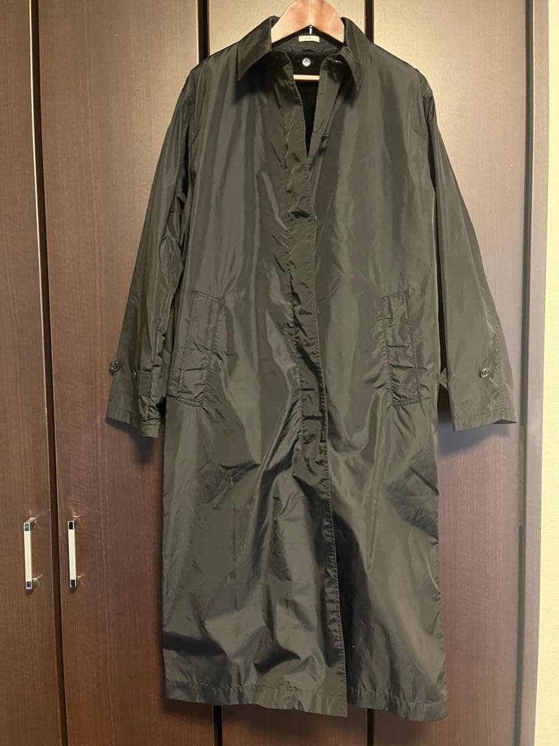 新品　nowos ブラックナイロンコート　ライナー付き　Sサイズ