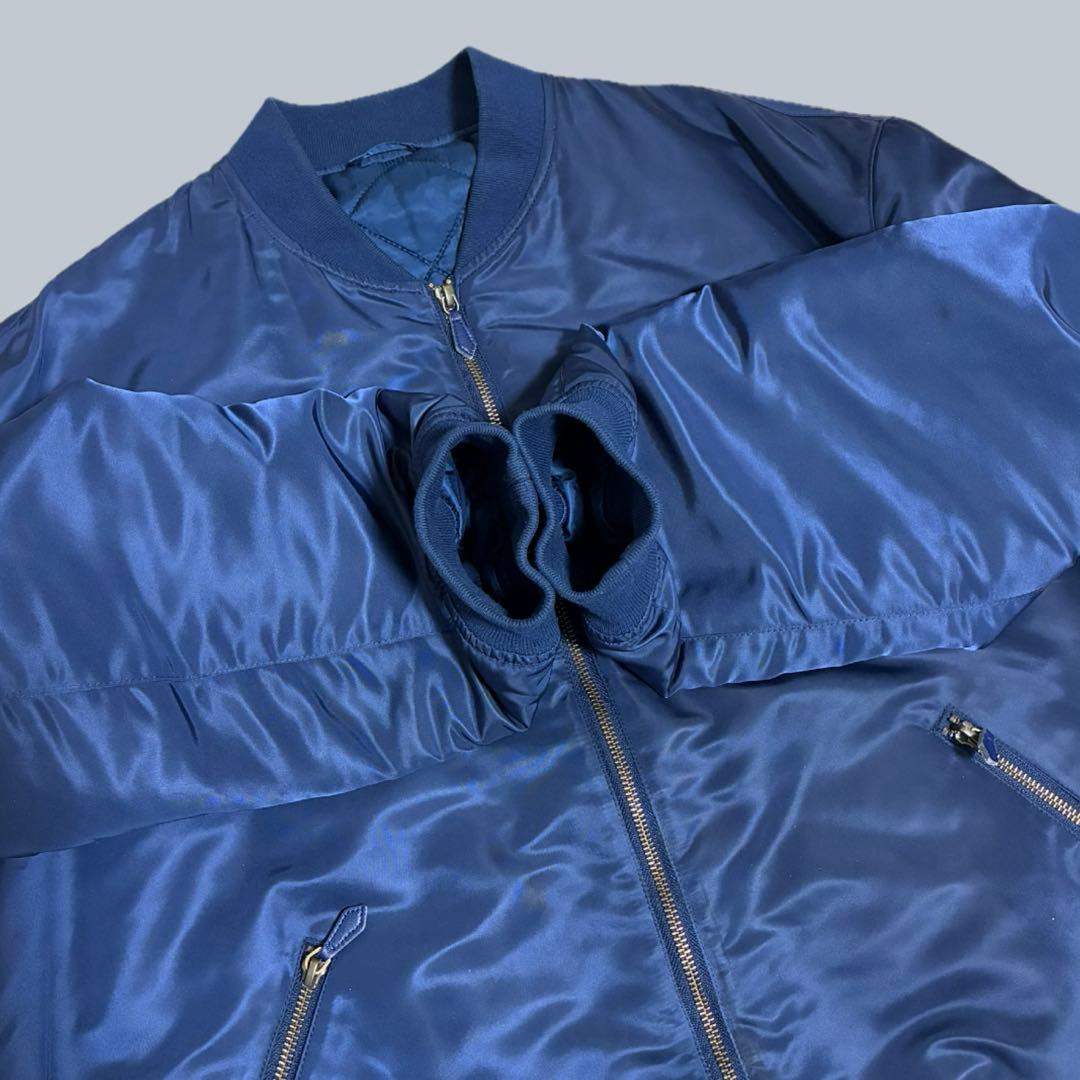 美品 Papas MA-1 中綿ブルゾン ネイビー