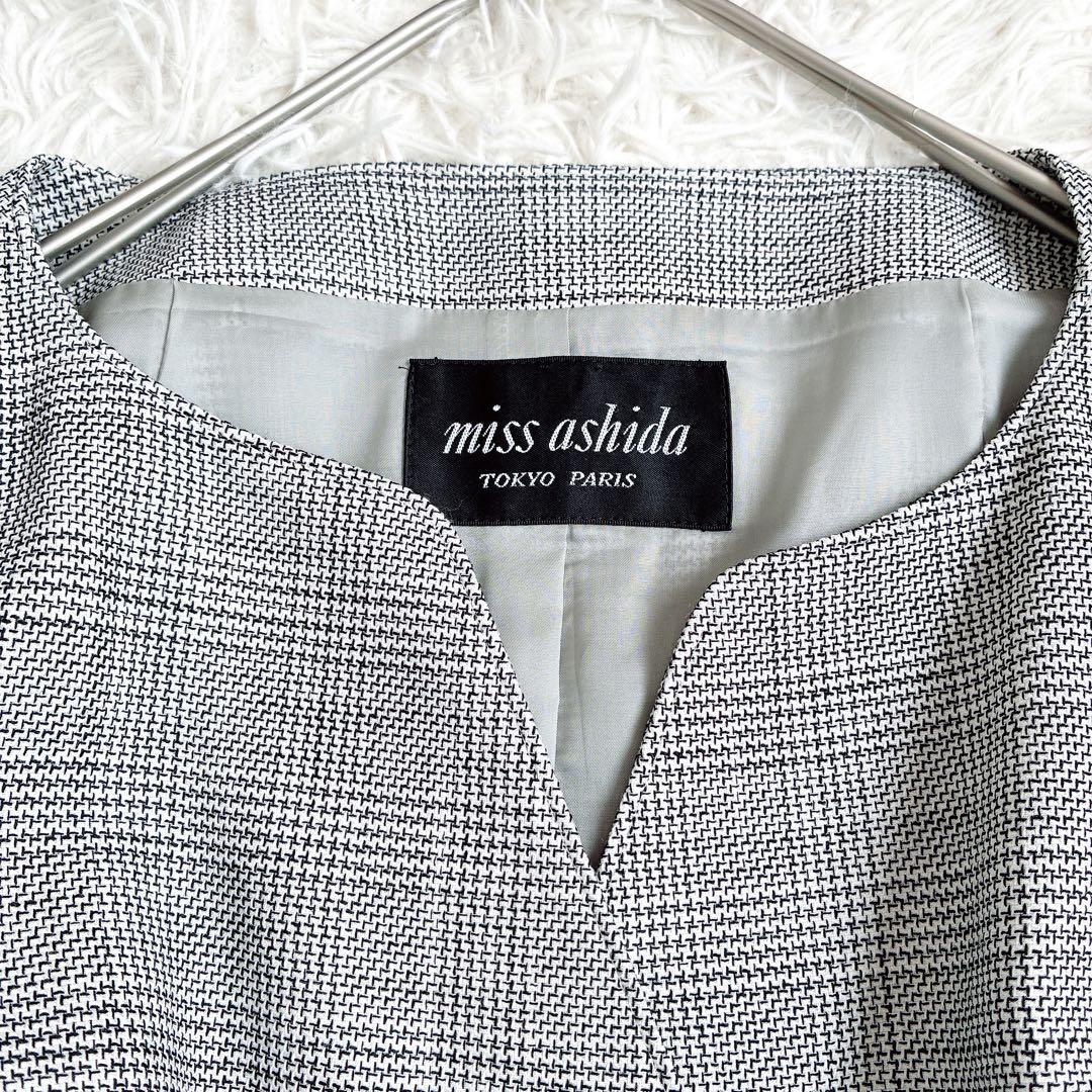 【美品】miss ashidaミスアシダ　千鳥格子柄スプリングジャケット　コート