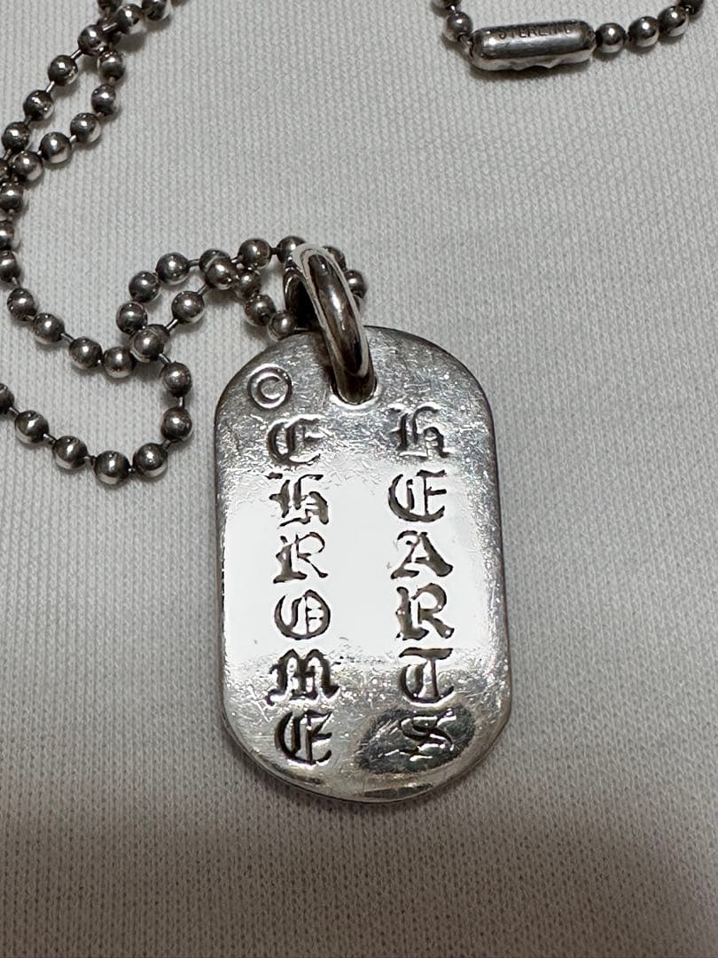 ⭐️ NYC限定品⭐️ クロムハーツレイズド セメタリークロス スモールドッグタグ