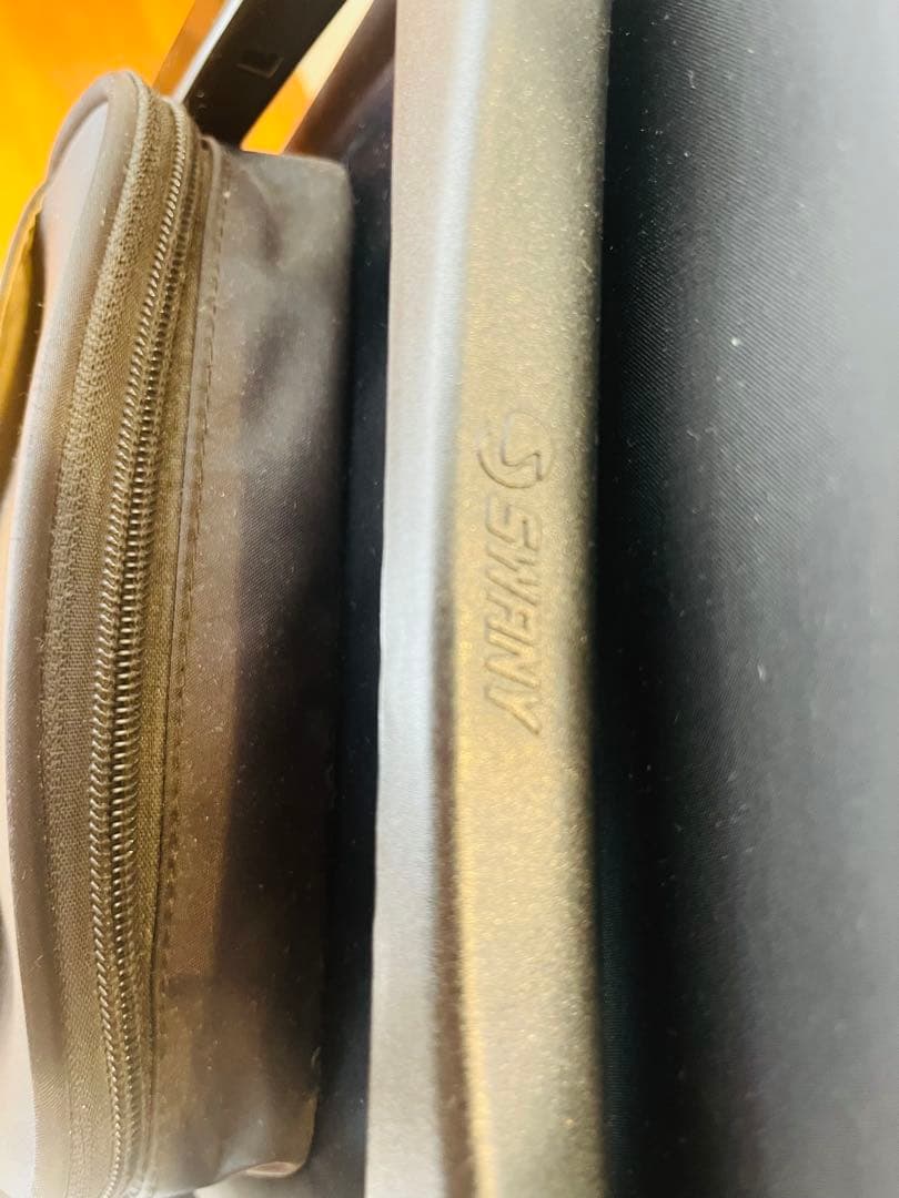 スワニー　黒ナイロンキャリーカート
