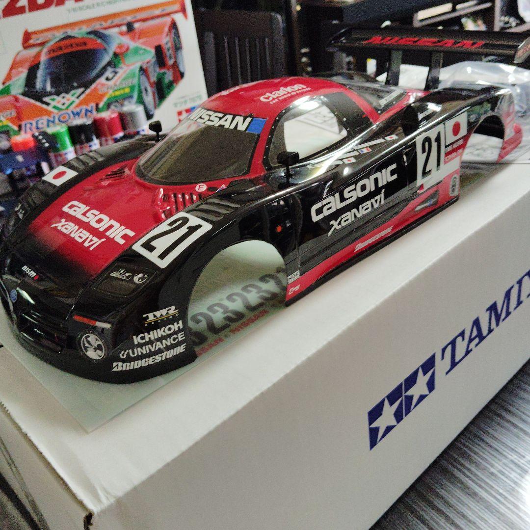 タミヤ 1/10 日産 R 390 GT 1 クリアボディ説明書 リアウイング付