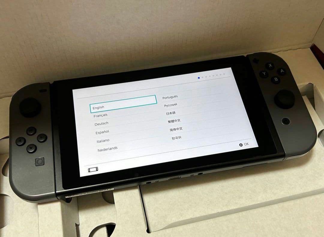 Nintendo Switch 本体、付属品、箱全て付属＋ケース、遊び大全