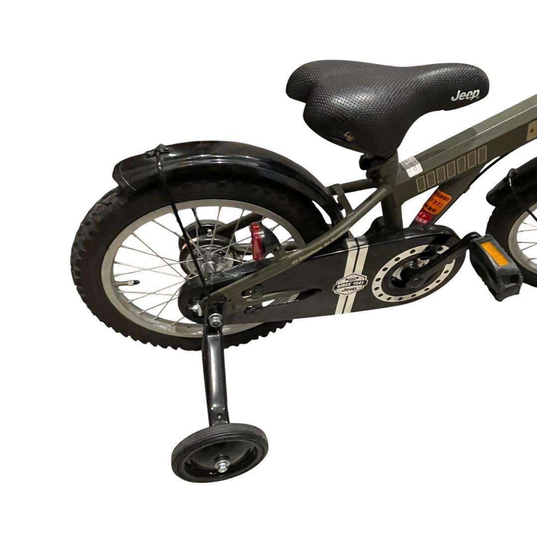 【美品郵送】jeep je-16g 16インチオリーブグリーン自転車キッズバイク