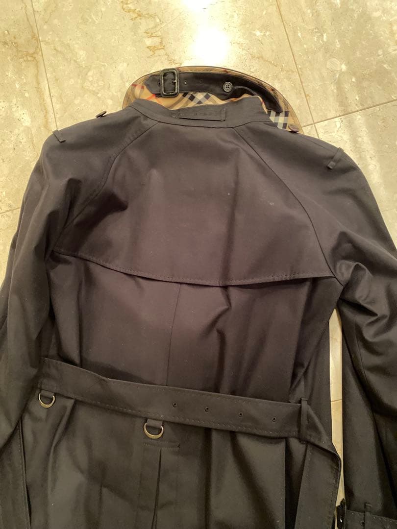 バーバリー　トレンチコート　ネイビー　38 BURBERRY