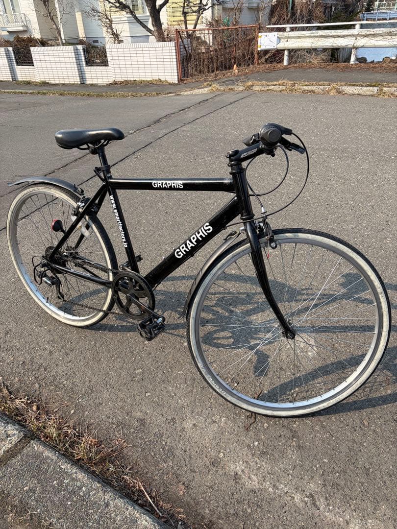 【引取限定】GRAPHIS クロスバイク 自転車 26インチ 北海道