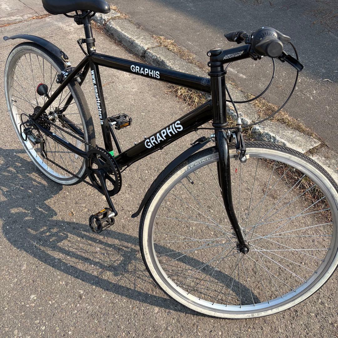 【引取限定】GRAPHIS クロスバイク 自転車 26インチ 北海道