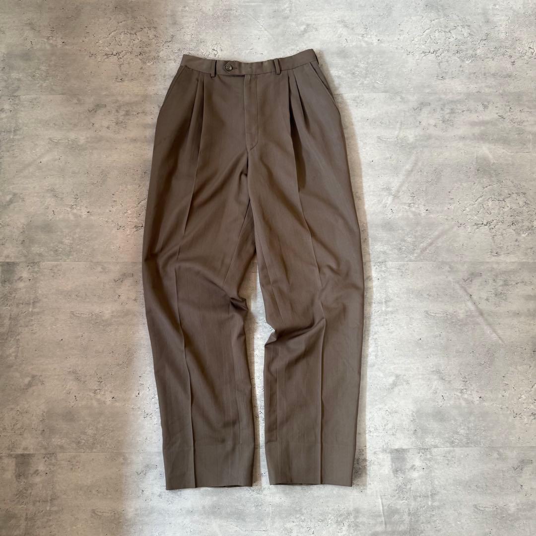 USED VINTAGE セットアップ　ダブル　ブラウン　茶色　ストライプ