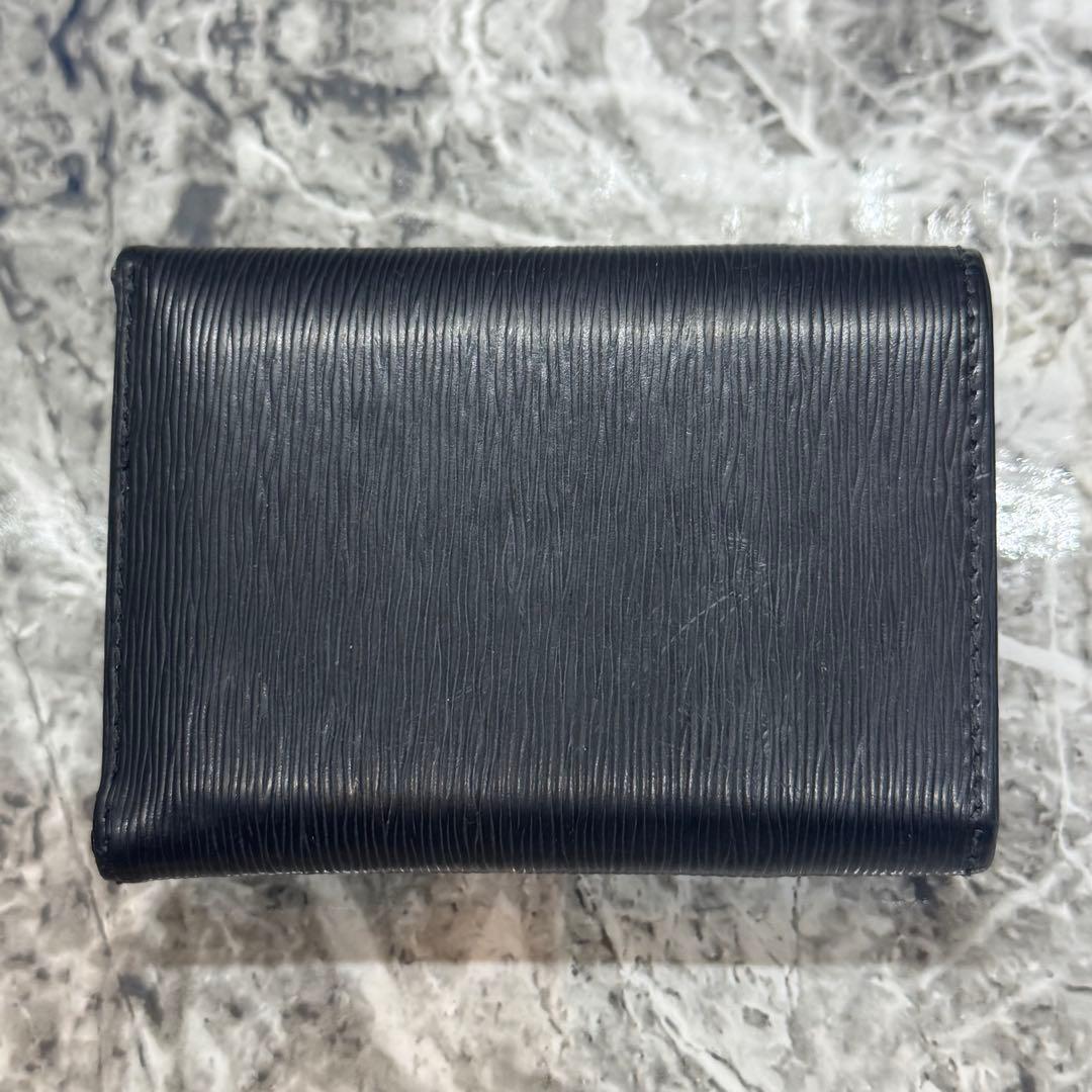 RFID搭載/美品✨プラダ　三つ折り財布　金ロゴ　サフィアーノ　ヴィッテロ 黒