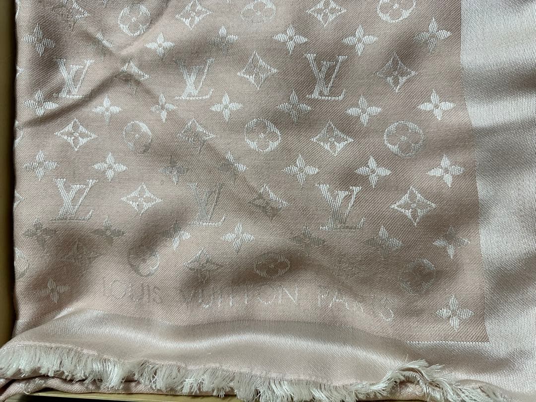 LOUIS VUITTON ピンク ストール ショール・モノグラム