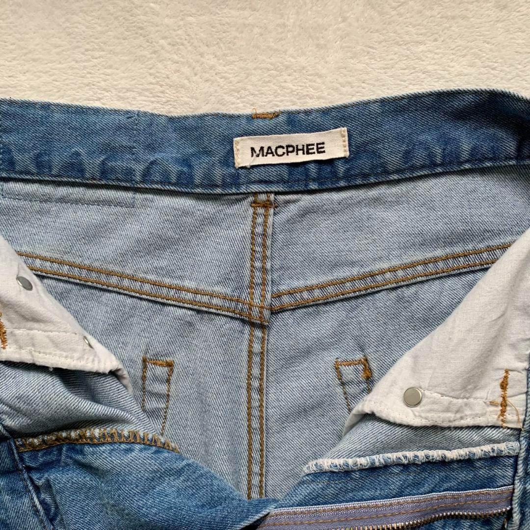 MACPHEE パールデニム コクーンテーパードパンツ