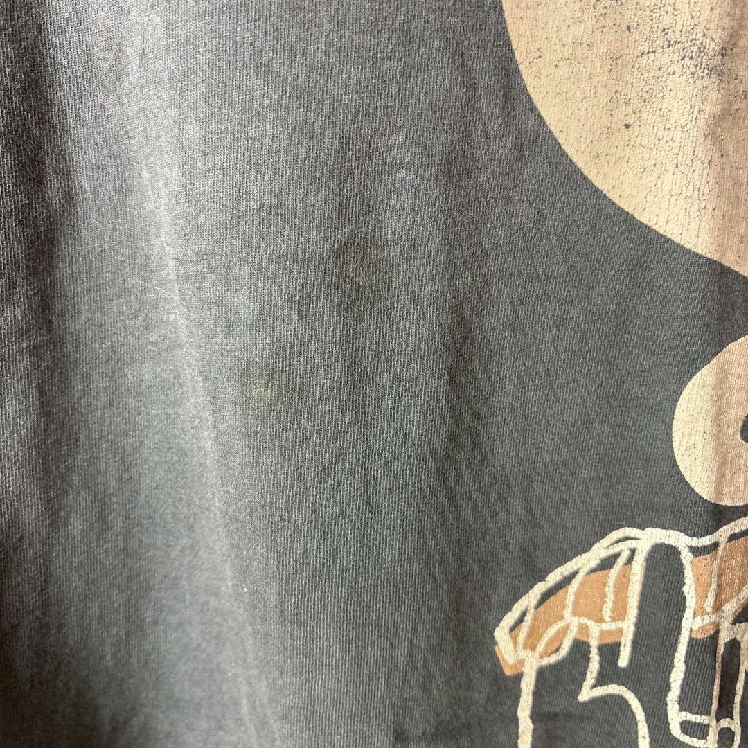 old stussy Tシャツ　フェード　鬼フェード　ネイビー　タバコ　スモーク