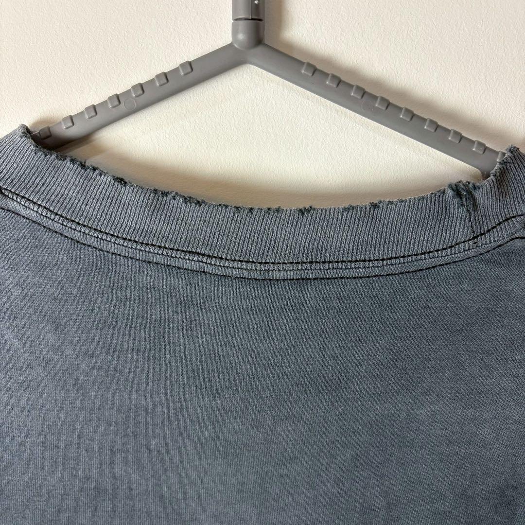 old stussy Tシャツ　フェード　鬼フェード　ネイビー　タバコ　スモーク