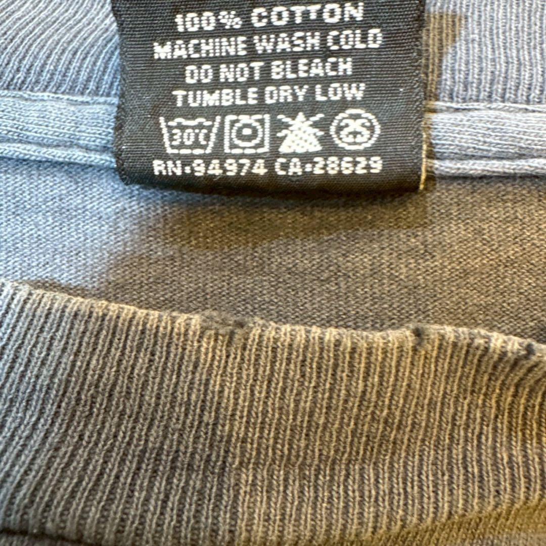 old stussy Tシャツ　フェード　鬼フェード　ネイビー　タバコ　スモーク