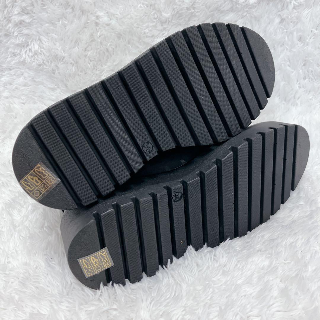 美品 PLAIN PEOPLE サイドゴアブーツ ブラック 36 厚底