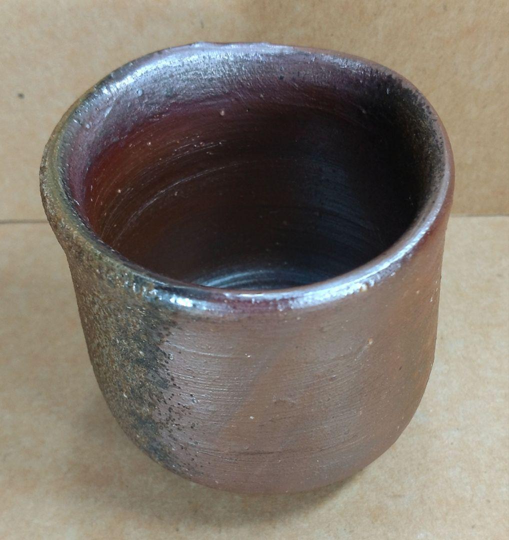 【本物保証】伊勢崎満 備前ぐい呑 栞 共布 共箱 未使用品 備前焼 その④
