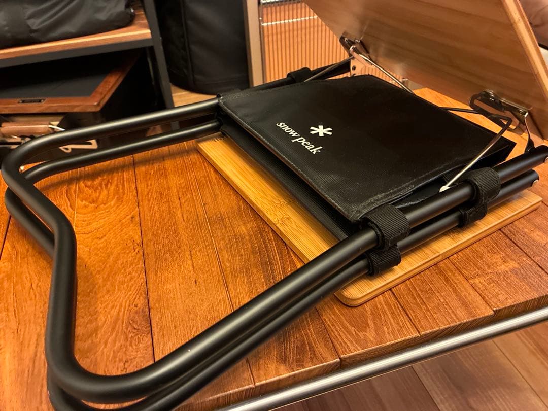 スノーピーク:Myテーブル竹ブラック＋Myテーブルハウスセット(廃盤希少)