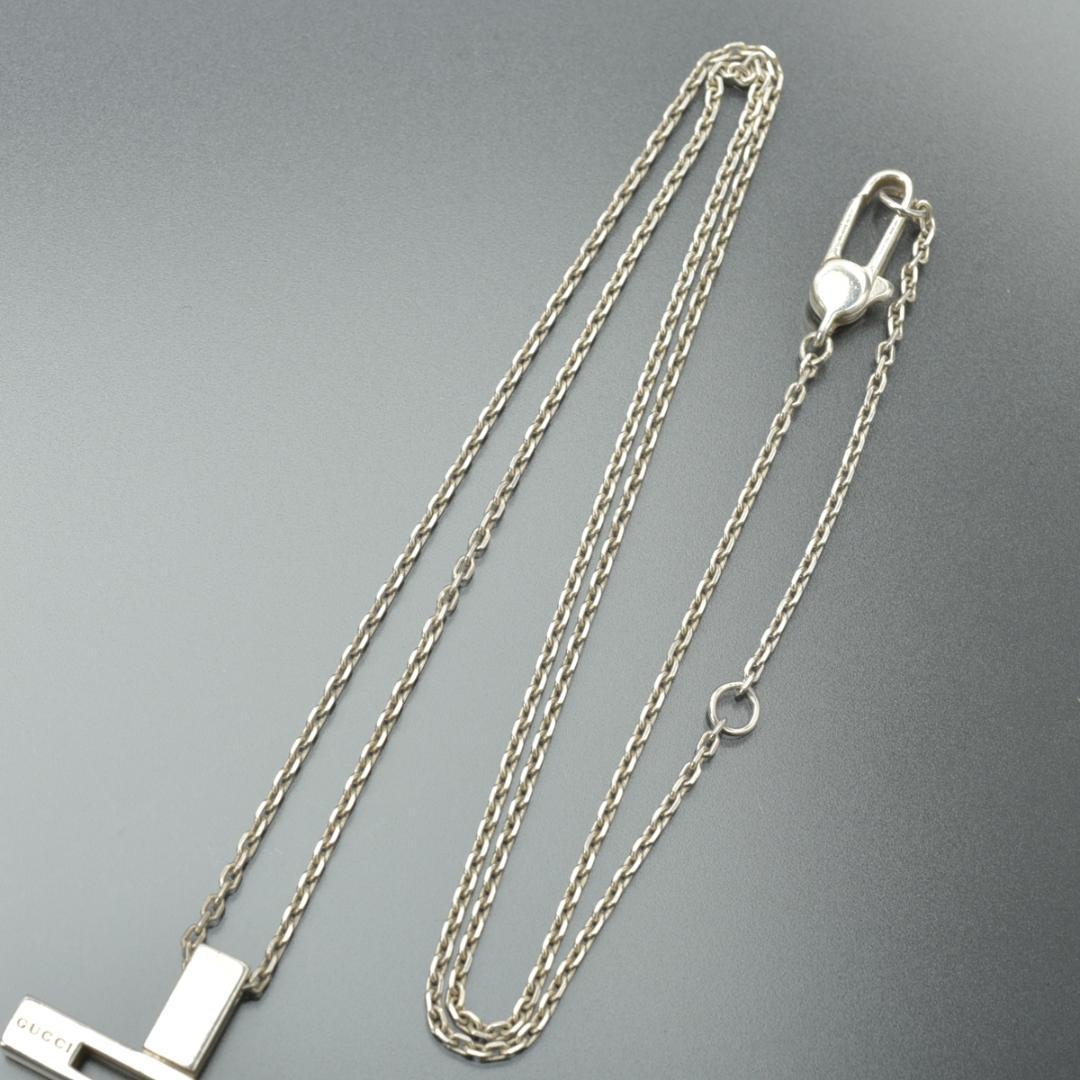 磨き済◇グッチ Gモチーフ クロス ネックレス SV925 シルバー 箱付き