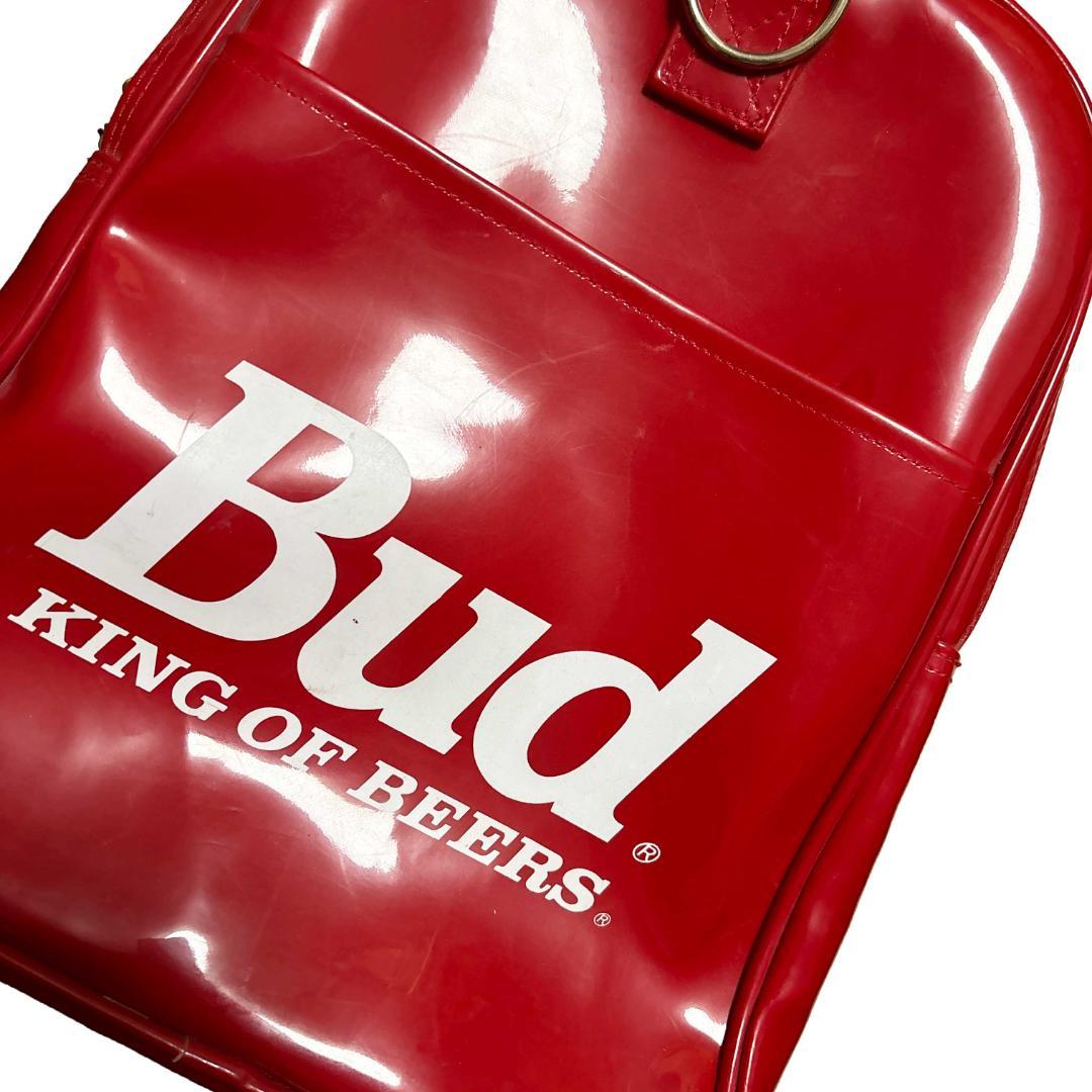 90〜00s Budweiser エナメル ショルダーバック 赤 バドワイザー
