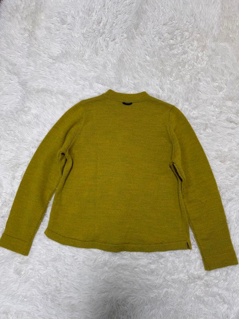美品　バラスパレス　カーディガン　毛100% 黄緑　現行タグ　サイズ3