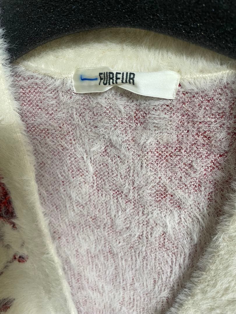 furfur ローズジャガードカーディガン