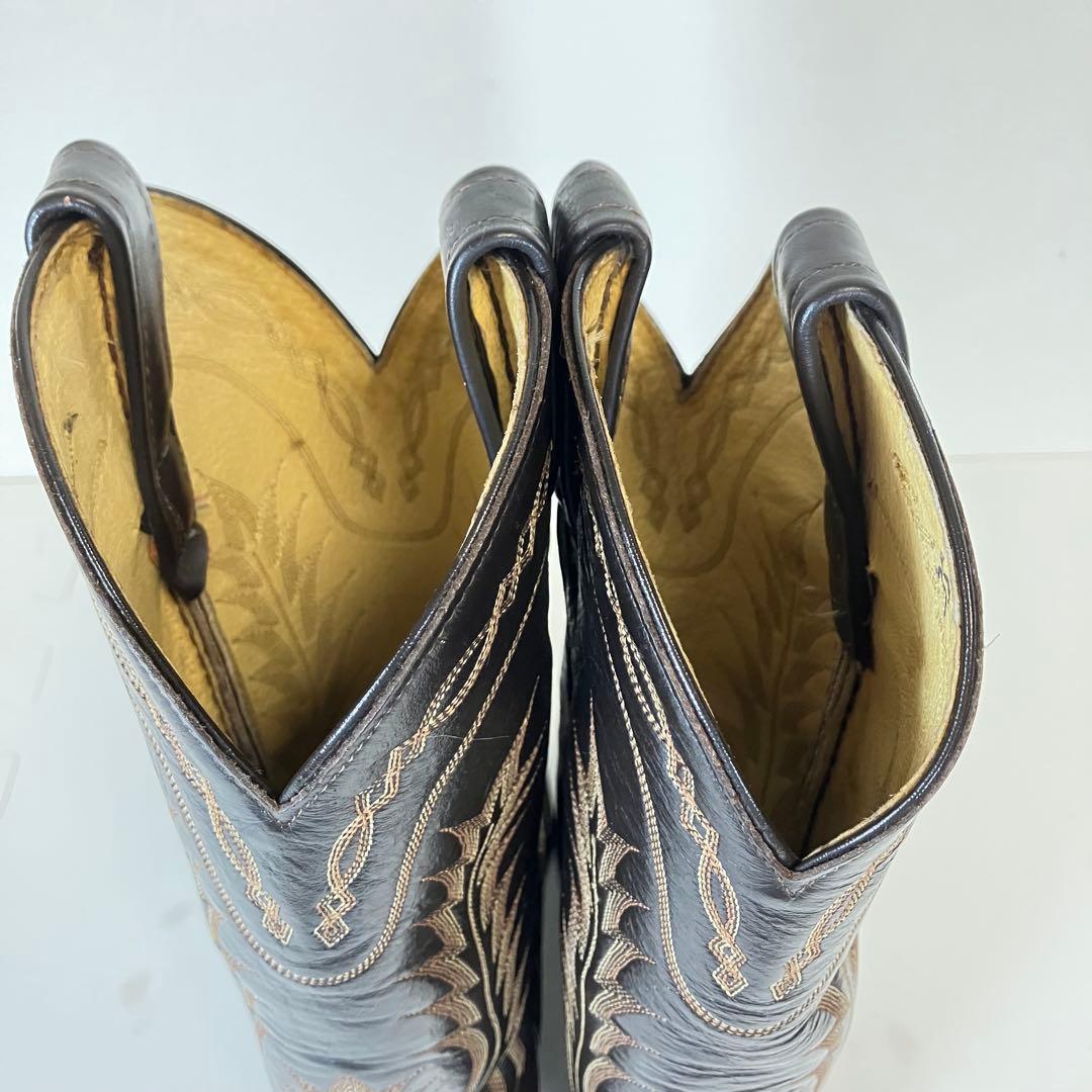 美品Tony Lama ウエスタンブーツ レザー 23.5cm 箱付き