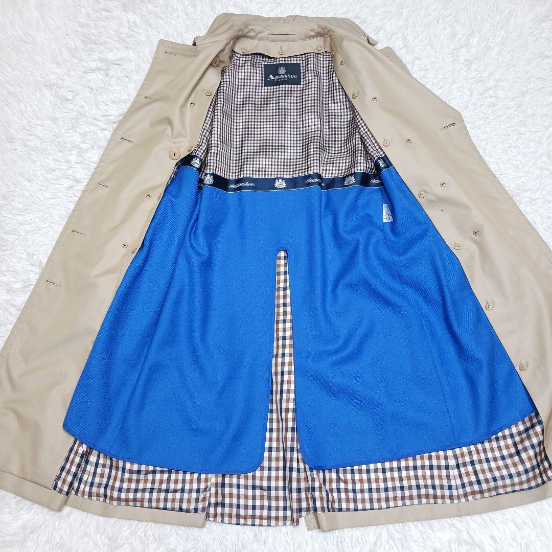 ✨美品✨大きいサイズ4✨アクアスキュータム　トレンチコート　ライナー付き