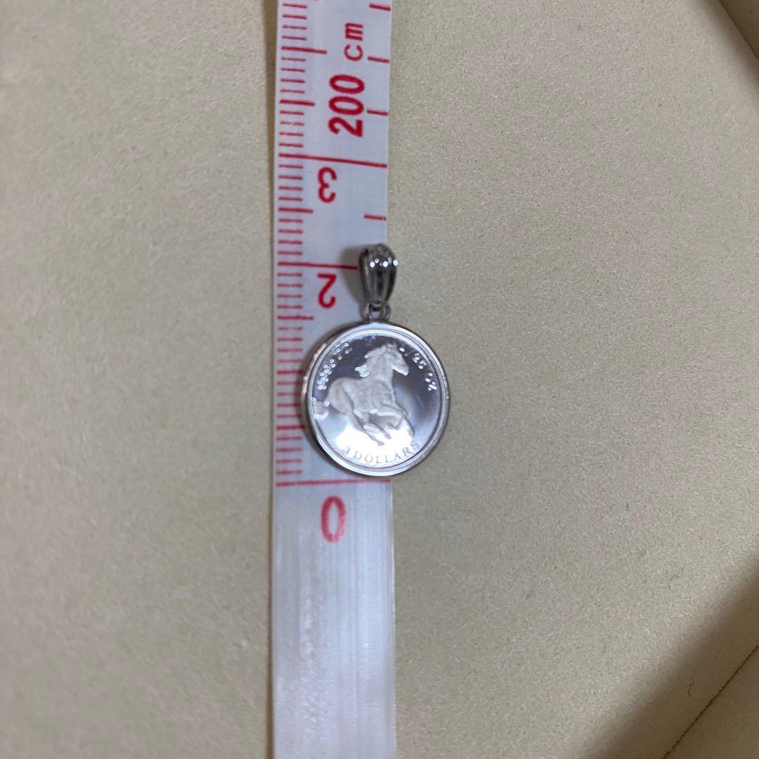 純プラチナ ペンダント ホース ネックレストップのみ