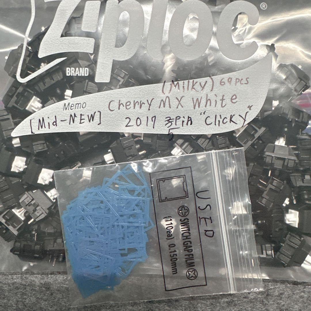 Cherry MX （Milky）White軸 5pin 69個【おまけ付】