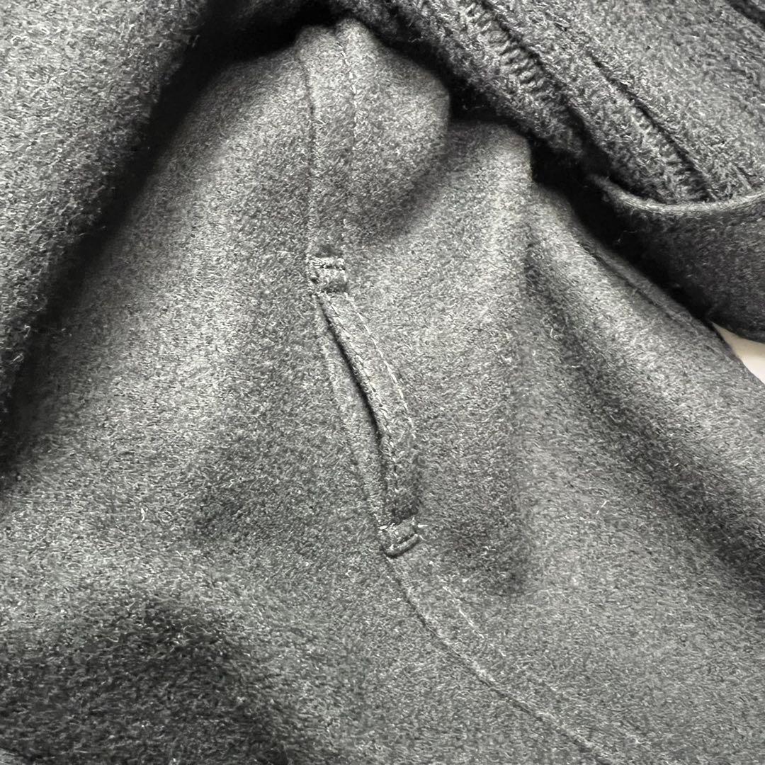 極美品♡3XL カシミヤ　バーバリーロンドン ニット切替 コート ベルト　黒