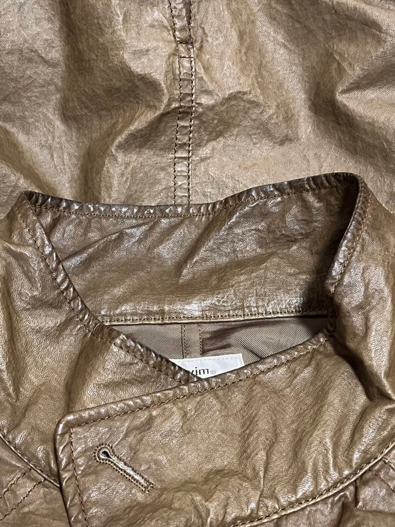 レア visvim ヴィズヴィム ラムレザー フィッシュテールパーカー