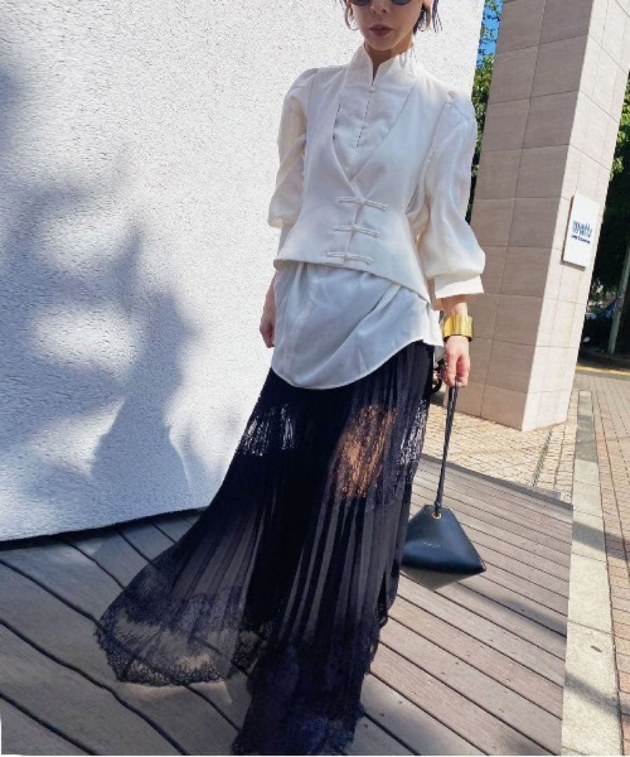 値下げ‼️Ameri VINTAGE レースロングスカート Mサイズ