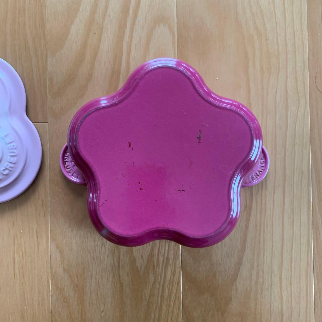 LE CREUSETココットフルール ブーケピンク20cm