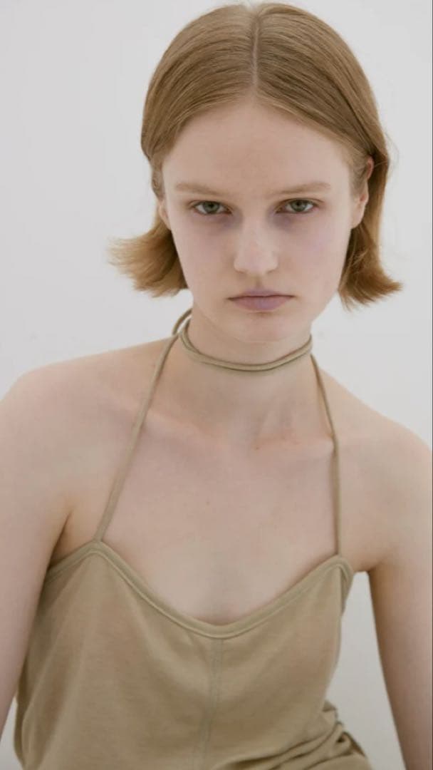 トップス solov FLOAT SHEER RIBBON CAMI
